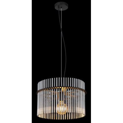 Globo - Luster na lanku 1xE27/60W/230V pr. 40 cm čierna