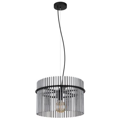 Globo - Luster na lanku 1xE27/60W/230V pr. 40 cm čierna