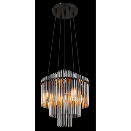 Globo - Luster na lanku 5xE14/40W/230V čierna