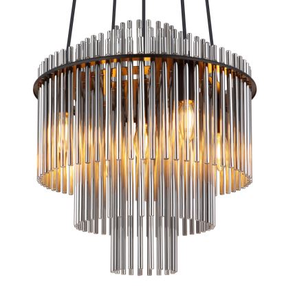 Globo - Luster na lanku 5xE14/40W/230V čierna