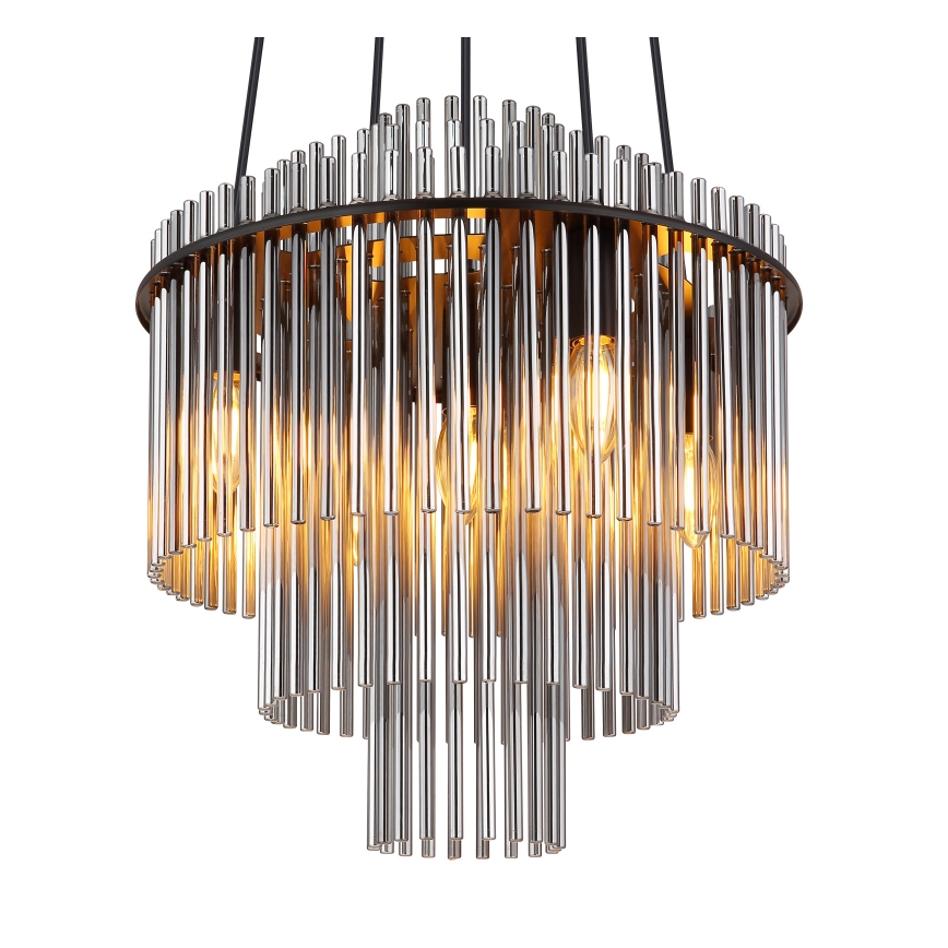 Globo - Luster na lanku 5xE14/40W/230V čierna