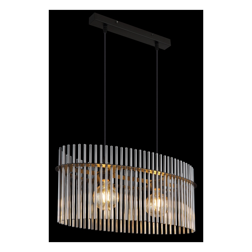 Globo - Luster na lanku 2xE27/60W/230V čierna