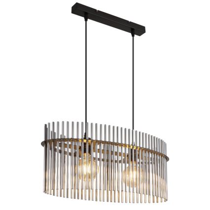 Globo - Luster na lanku 2xE27/60W/230V čierna