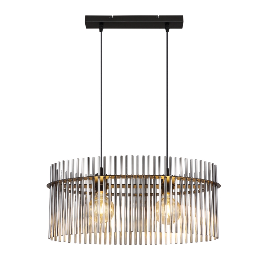 Globo - Luster na lanku 2xE27/60W/230V čierna