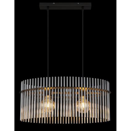 Globo - Luster na lanku 2xE27/60W/230V čierna