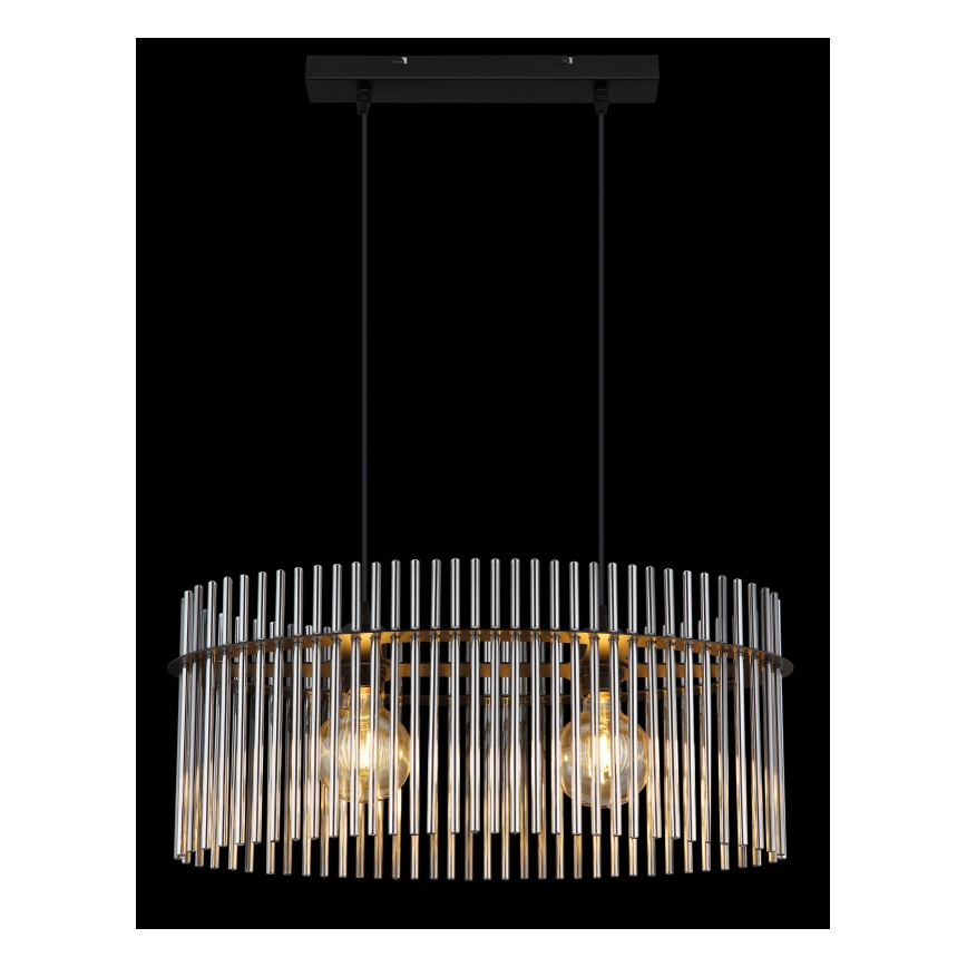 Globo - Luster na lanku 2xE27/60W/230V čierna