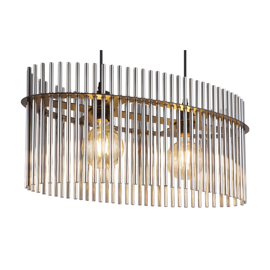 Globo - Luster na lanku 2xE27/60W/230V čierna