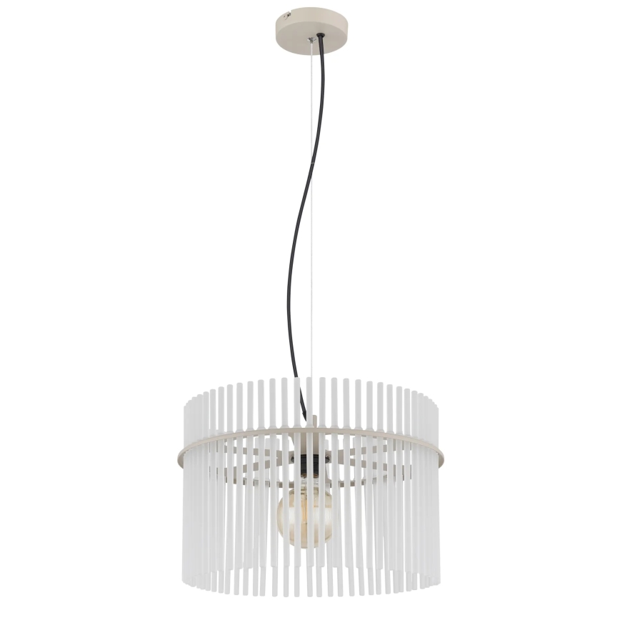 Globo - Závesné svietidlo na lankách 1xE27/60W/230V, priemer 40 cm, krémové
