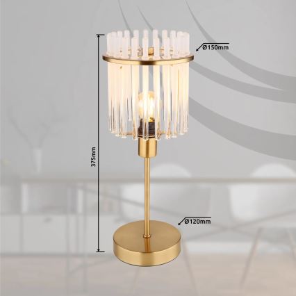 Globo - Stolná lampa 1xE14/40W/230V pr. 15 cm zlatá