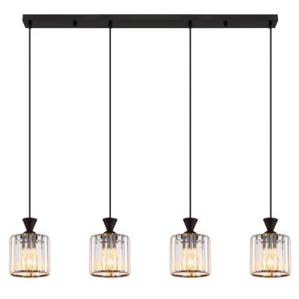 Globo - Luster na lanku 4xE27/60W/230V čierna