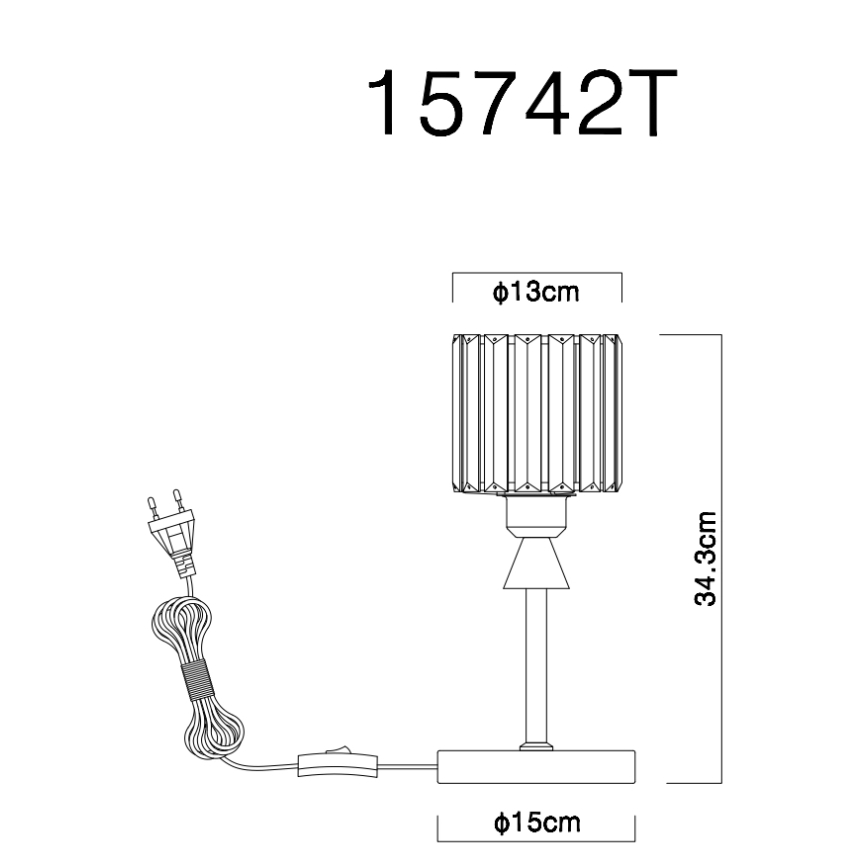 Globo - Stolná lampa 1xE27/60W/230V pr. 15 cm čierna