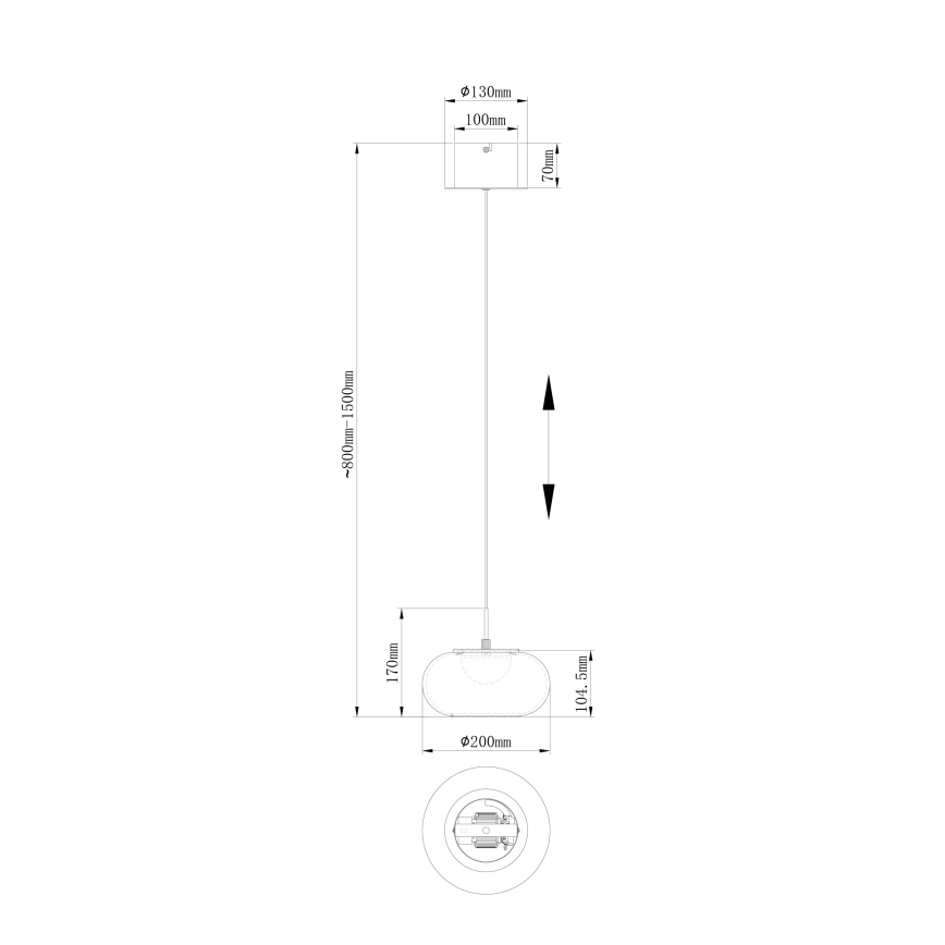 Globo - LED Luster na lanku LED/6W/230V biela