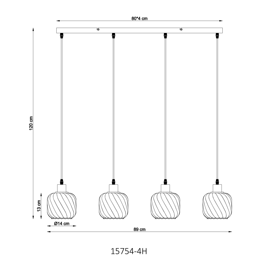 Globo - Luster na lanku 4xE27/25W/230V