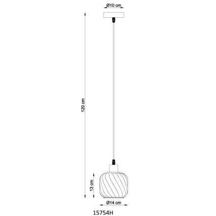 Globo - Luster na lanku 1xE27/25W/230V pr. 14 cm