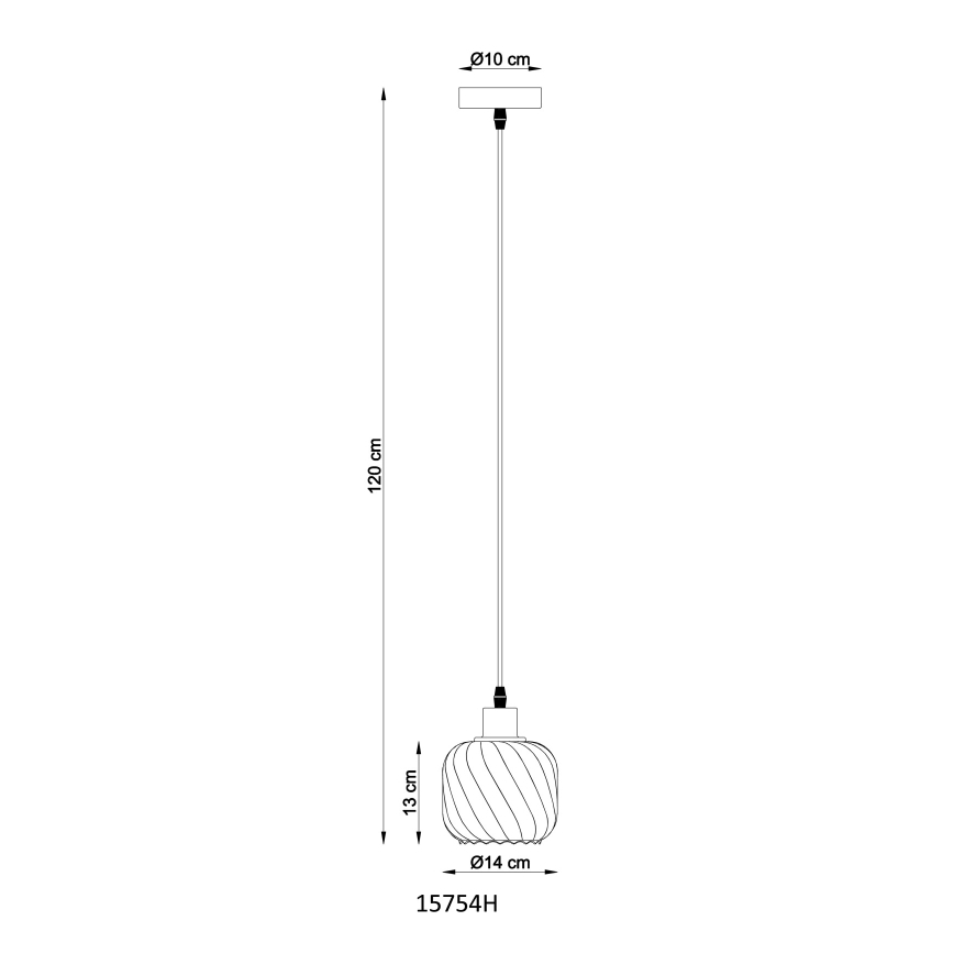 Globo - Luster na lanku 1xE27/25W/230V pr. 14 cm