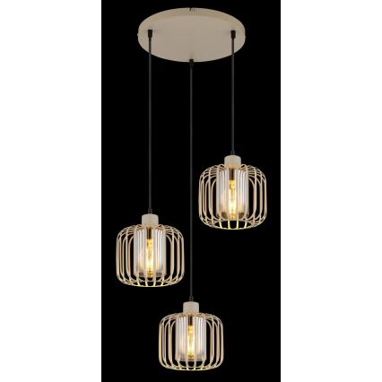 Globo - Závesný luster na lankách 3xE27/40W/230V