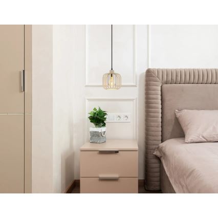 Globo - Závesné svietidlo na lanku 1xE27/40W/230V priemer 18 cm