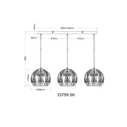 Globo - Luster na lanku 3xE27/40W/230V