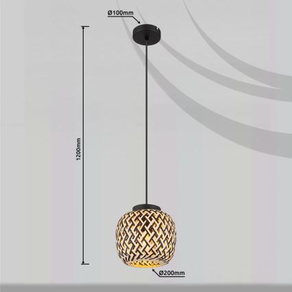 Globo 15766H - Luster na lanku COLLY 1xE27/15W/230V pr. 20 cm