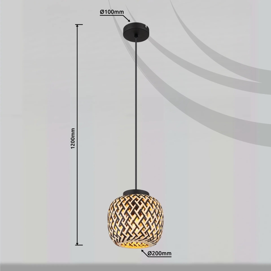 Globo 15766H - Luster na lanku COLLY 1xE27/15W/230V pr. 20 cm