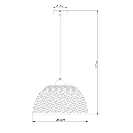 Globo - Luster na lanku 1xE27/15W/230V bambus