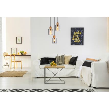 Globo - Závesné svietidlo na lankách 3xE27/25W/230V priemer 30 cm