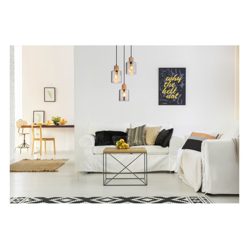 Globo - Závesné svietidlo na lankách 3xE27/25W/230V priemer 30 cm