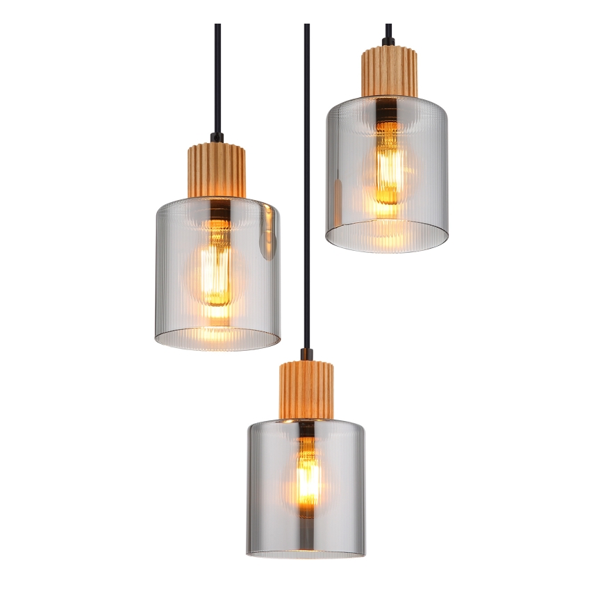 Globo - Závesné svietidlo na lankách 3xE27/25W/230V priemer 30 cm