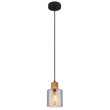 Globo - Luster na lanku 1xE27/25W/230V čierna pr. 12 cm