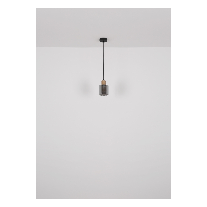 Globo - Luster na lanku 1xE27/25W/230V čierna pr. 12 cm