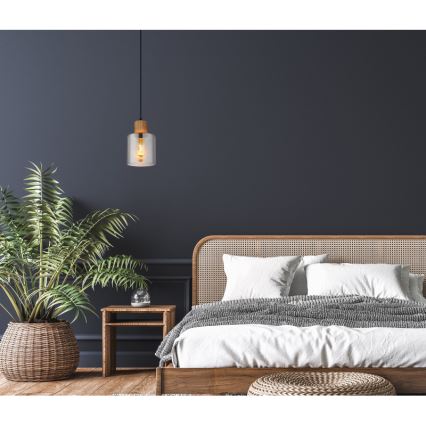 Globo - Závesné svietidlo na lanku 1xE27/25W/230V pr. 12 cm