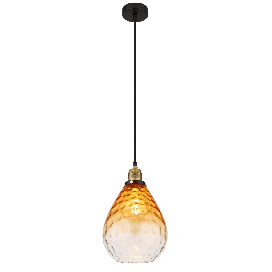 Globo - Luster na lanku 1xE27/60W/230V pr. 21 cm oranžová