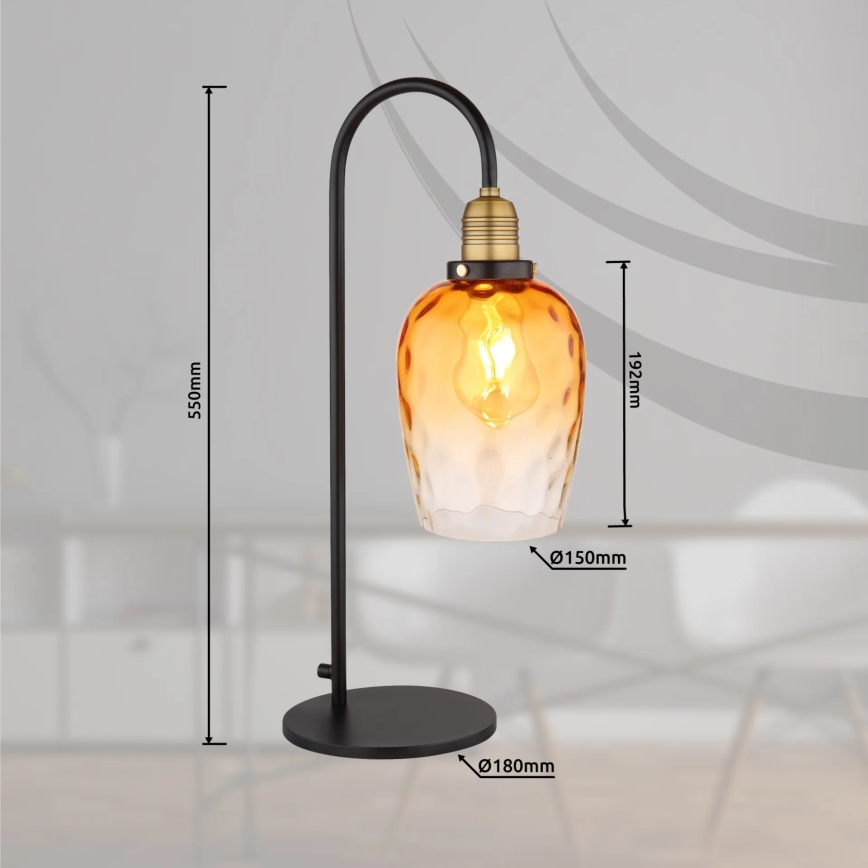 Globo - Stolná lampa 1xE27/60W/230V oranžová