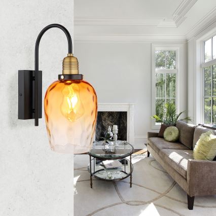 Globo - Nástenná lampa 1xE27/60W/230V oranžová