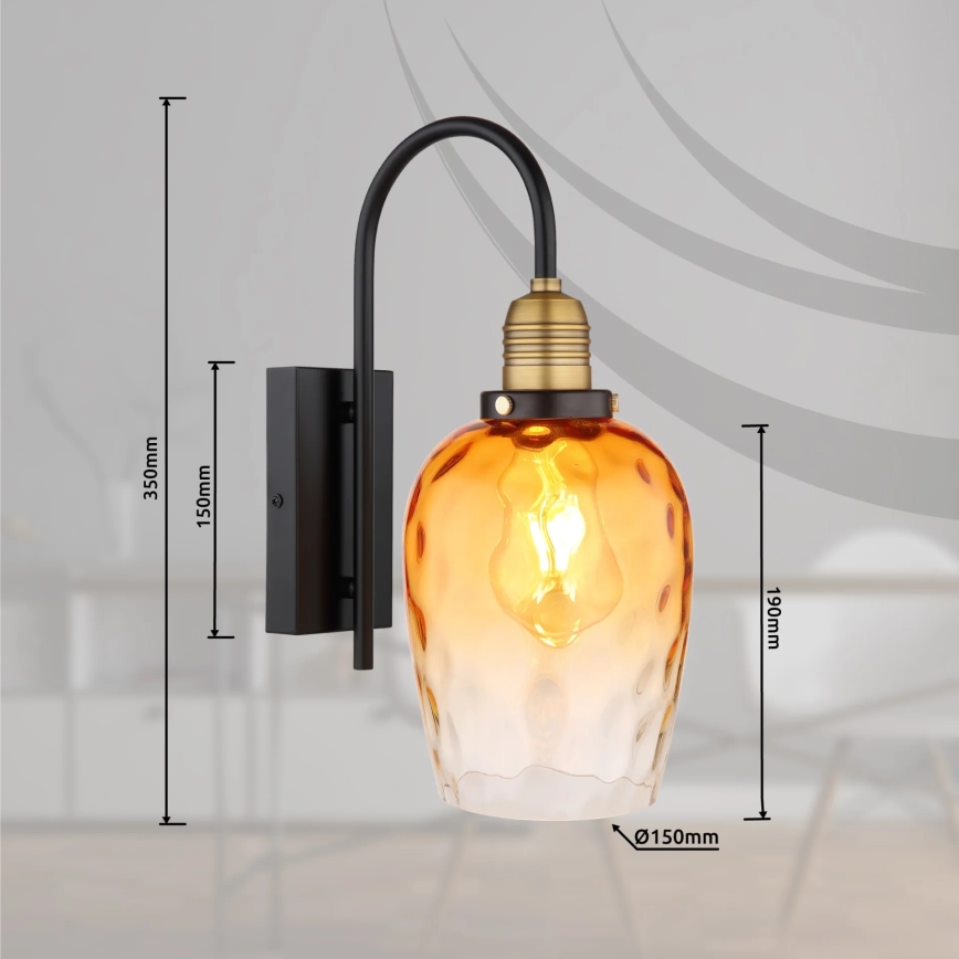 Globo - Nástenná lampa 1xE27/60W/230V oranžová