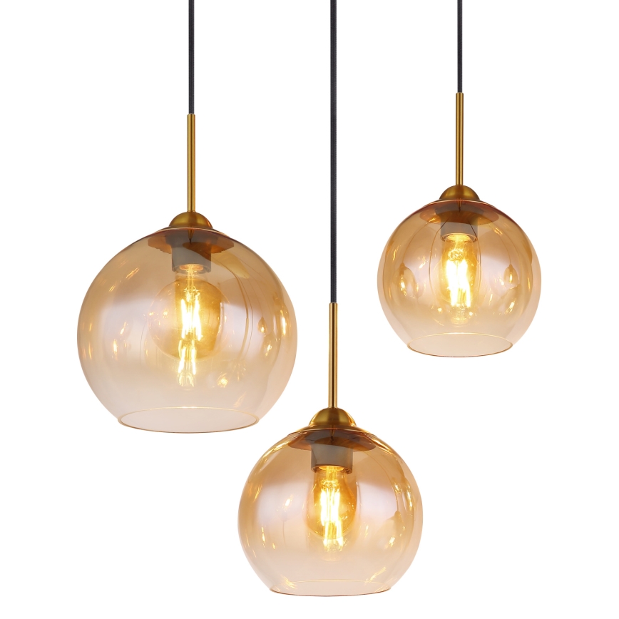Globo - Luster na lanku 6xE27/60W/230V mosadz