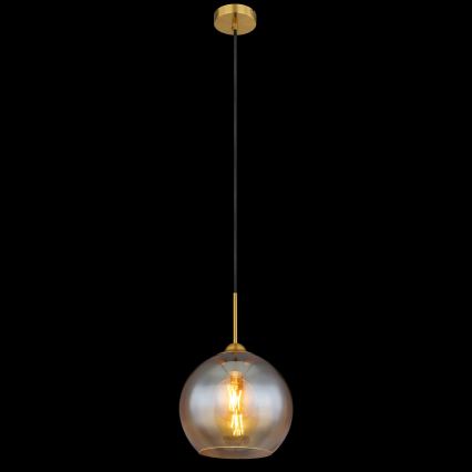 Globo - Závesný luster na lanku 1xE27/60W/230V mosadz