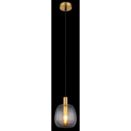Globo - Luster na lanku 1xE14/40W/230V pr. 16 cm mosadz