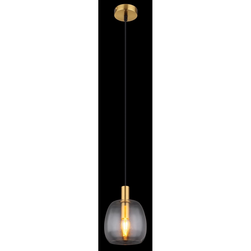 Globo - Luster na lanku 1xE14/40W/230V pr. 16 cm mosadz