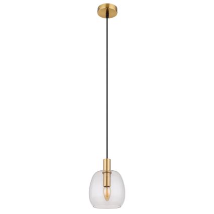 Globo - Luster na lanku 1xE14/40W/230V pr. 16 cm mosadz