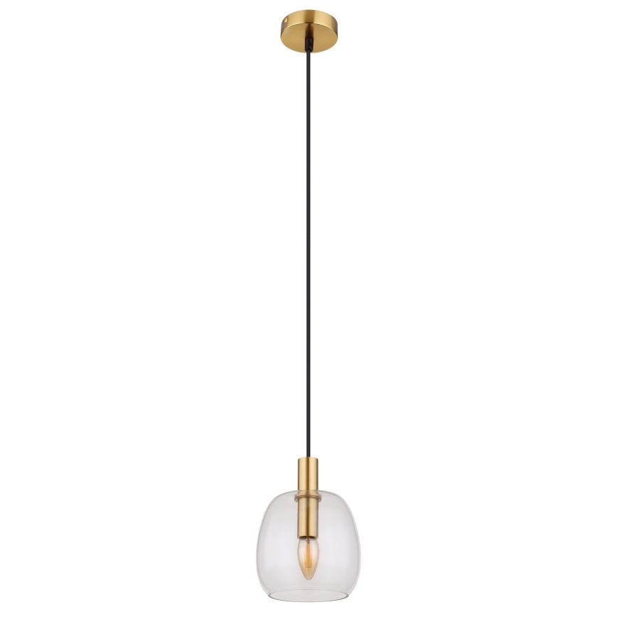 Globo - Luster na lanku 1xE14/40W/230V pr. 16 cm mosadz