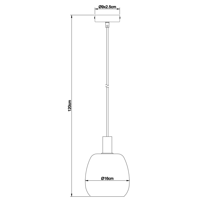 Globo - Luster na lanku 1xE14/40W/230V pr. 16 cm mosadz