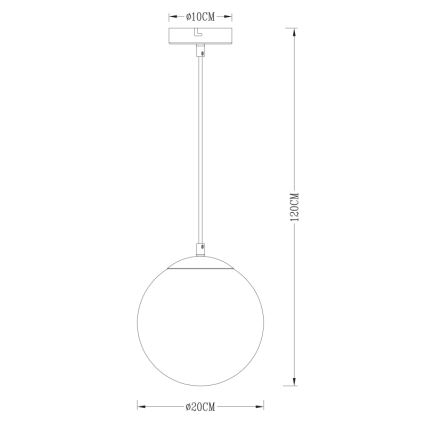 Globo - Luster na lanku 1xE27/40W/230V pr. 20 cm