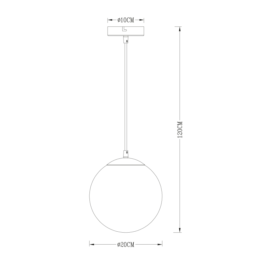 Globo - Luster na lanku 1xE27/40W/230V pr. 20 cm