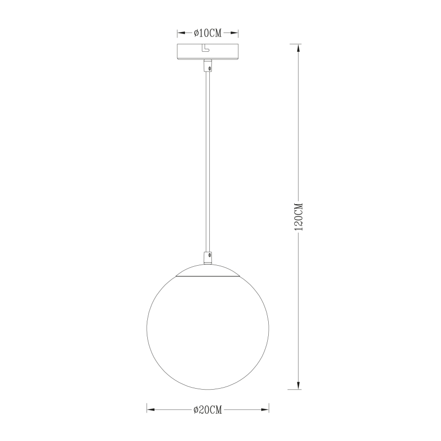 Globo - Luster na lanku 1xE27/40W/230V pr. 20 cm
