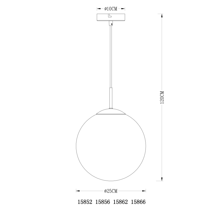 Globo - Luster na lanku 1xE27/40W/230V pr. 25 cm