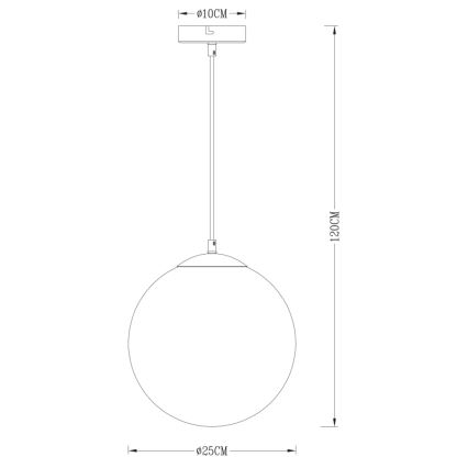 Globo - Luster na lanku 1xE27/40W/230V pr. 25 cm