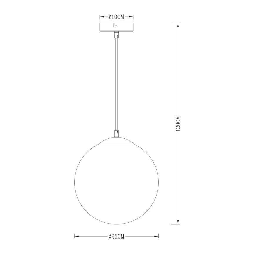 Globo - Luster na lanku 1xE27/40W/230V pr. 25 cm