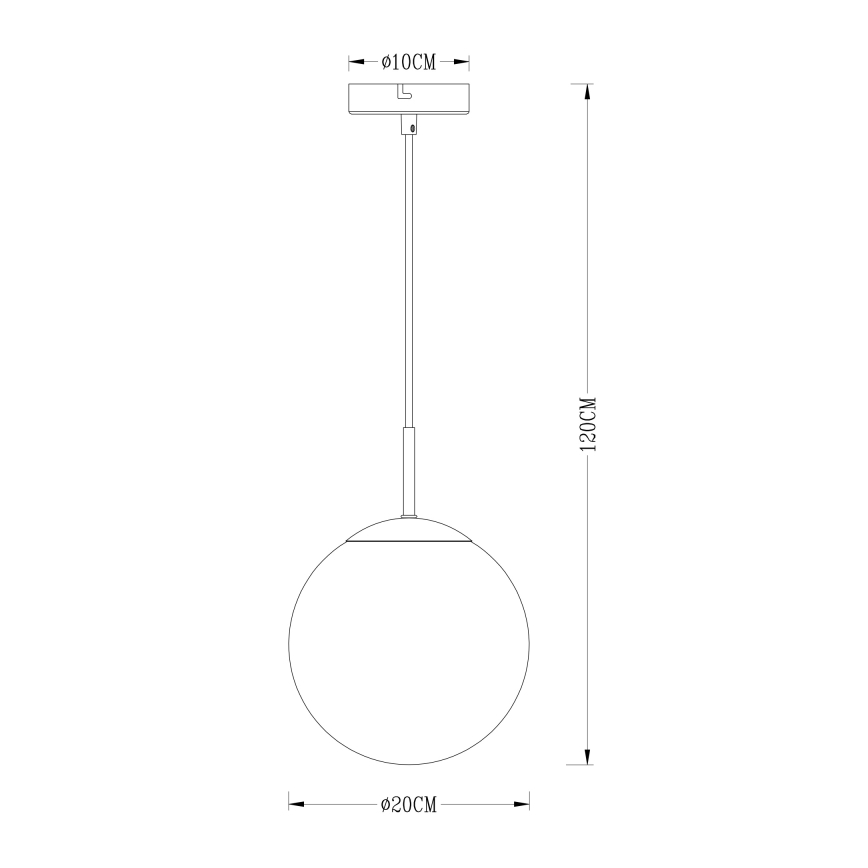 Globo - Luster na lanku 1xE27/40W/230V pr. 20 cm
