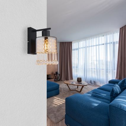Globo - Nástenná lampa 1xE27/60W/230V čierna